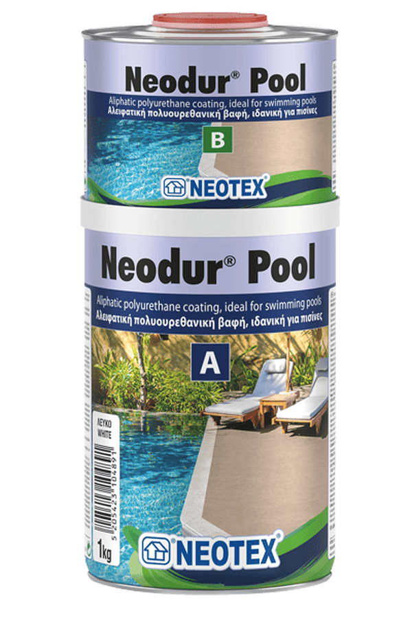Полиуретановая алифатическая краска для бассейнов NEODUR POOL A+B 1кг, Ral 1533