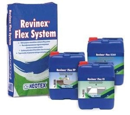 Обмазочная гидроизоляционная система Revinex Flex Grey Α