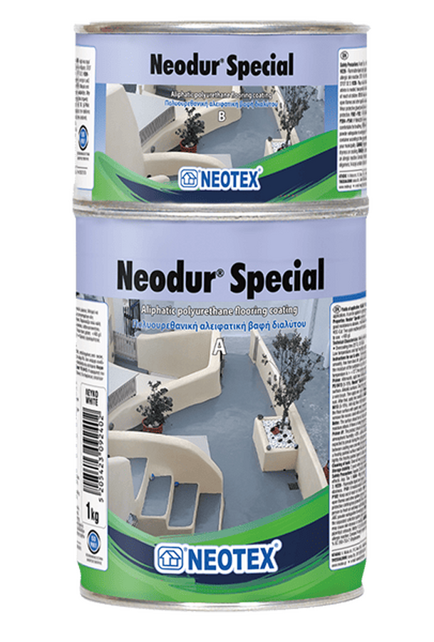 Алифатическое полиуретановое покрытие для пола на основе растворителя Neodur Special RAL 7035 10кг