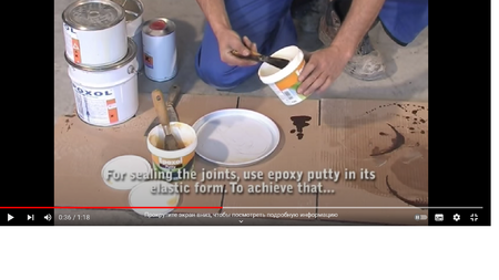 Эпоксидная двухкомпонентная шпатлевка Epoxol® Putty 1кг