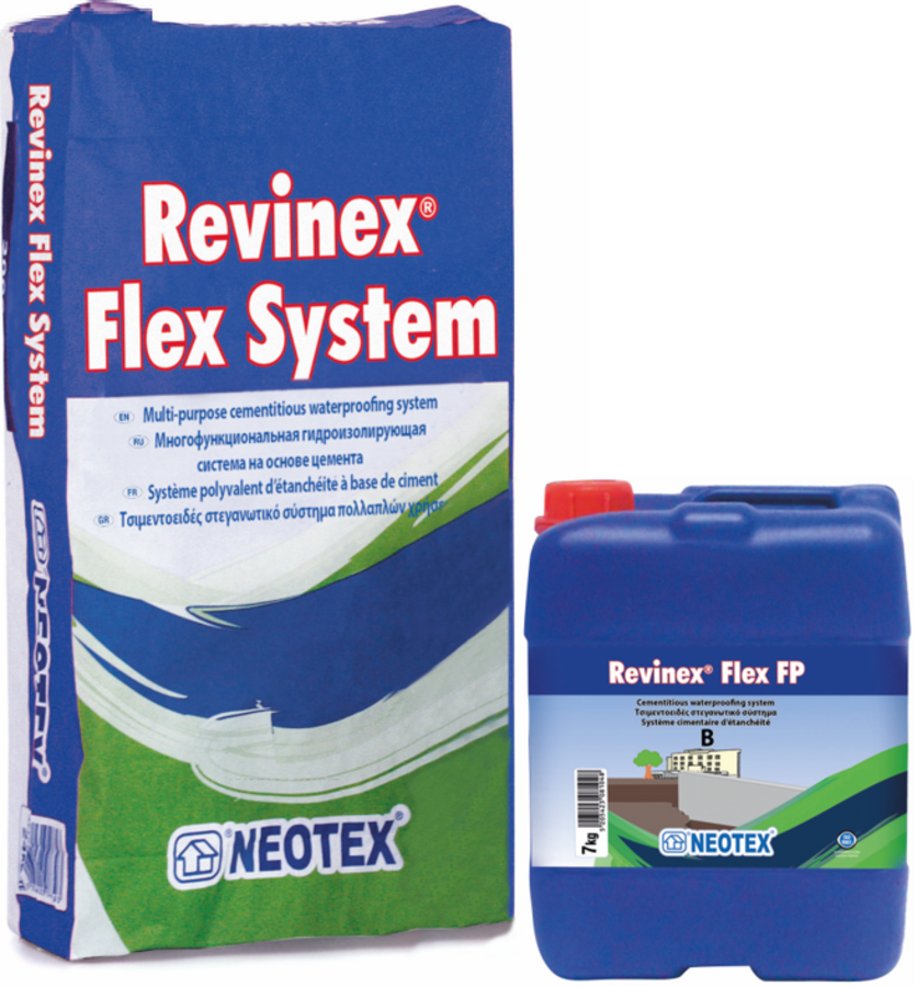 Обмазочная гидроизоляция Revinex Flex FP A+B 32кг